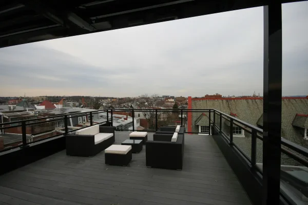 chic rooftop deck view