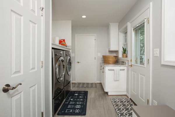 refreshing whole house laundry room with cabinets