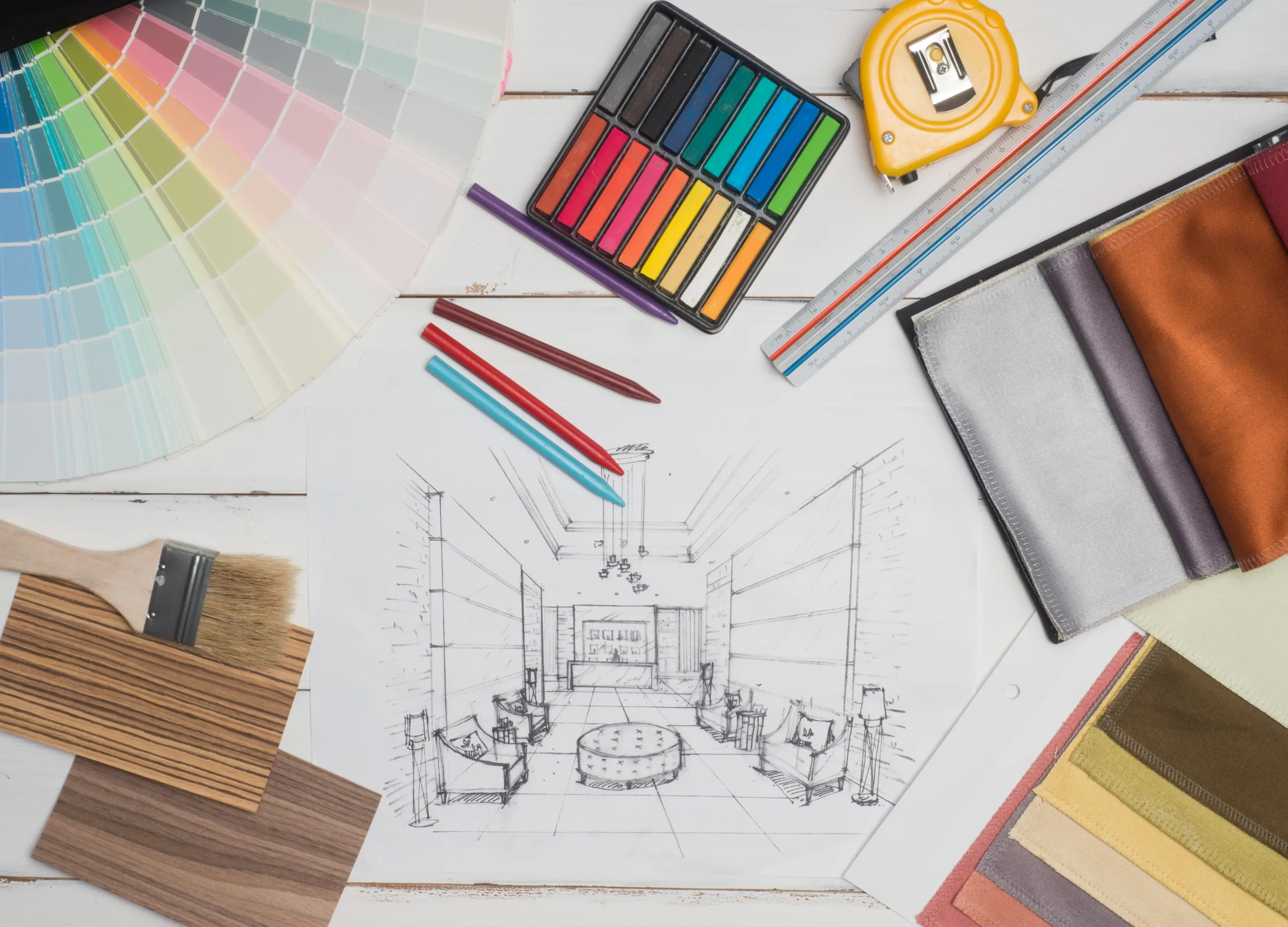 colors with design sketch