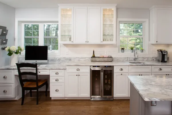 rockville chefs kitchen cabinets and wine fridge