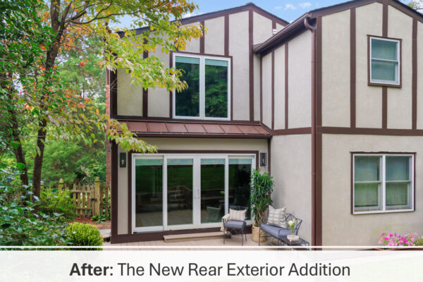 after photo of rear addition from the outside