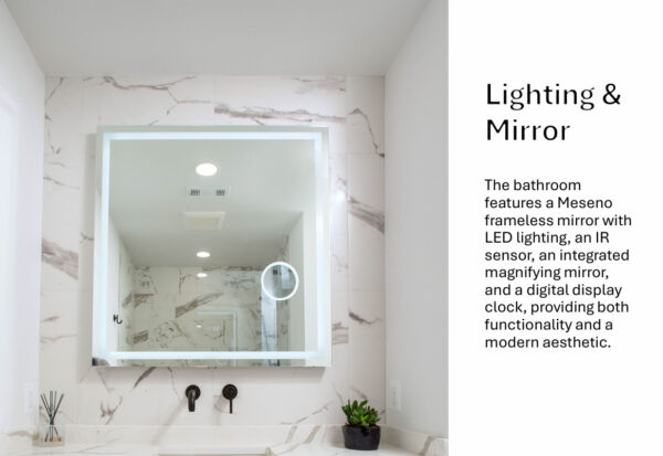 bathroom lighting and mirror
