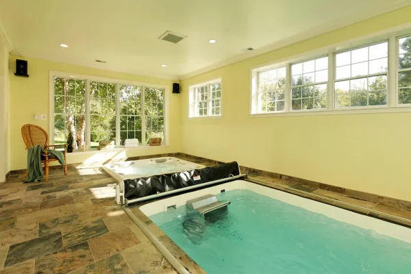 indoor pool and hot tub