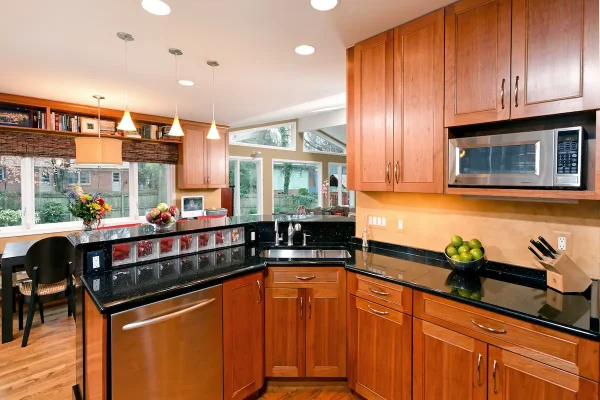 kitchen with microwave