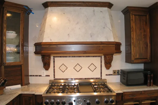 tuscan kitchen stove and hood